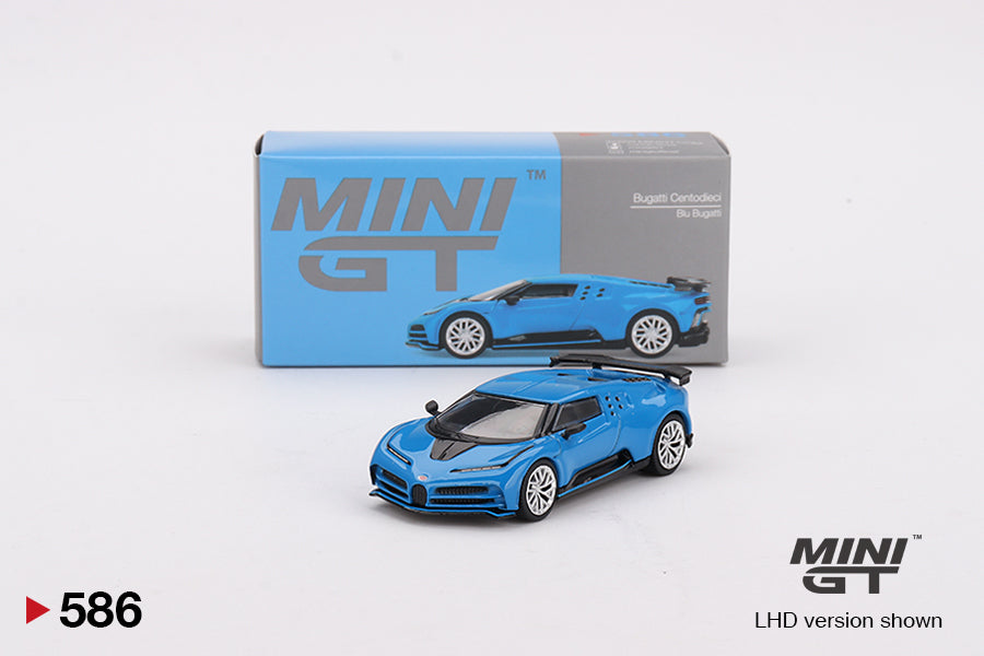 1:64 Mini GT #586 Bugatti Centodieci – Blu Bugatti Limited Edition MGT00586