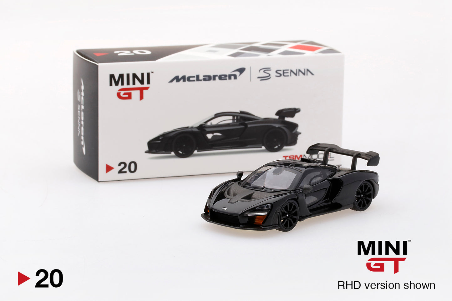 1/64 Mini GT #20 McLaren Senna (Black) Limited Edition mgt00020