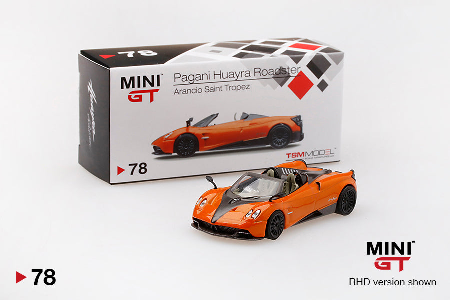 1:64 Mini GT#78 Pagani Huayra Roadster Arancio SaintTropez Limited Edition MGT00078