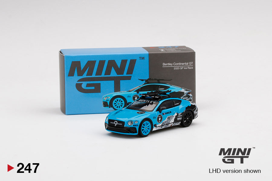 1:64 Mini GT #247 Bentley Continental GT 2020 GP Ice Race Blue Limited Edition mgt00247