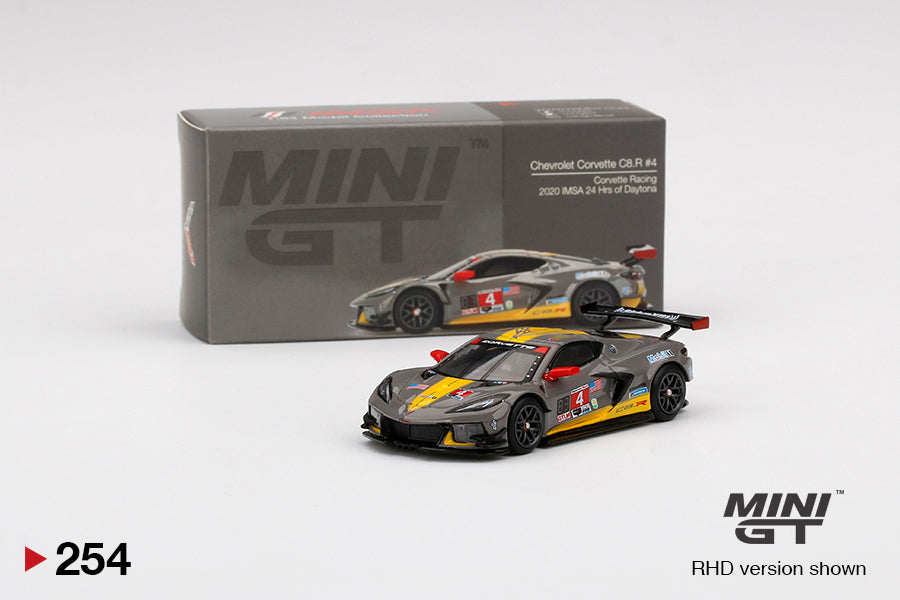 Mini GT 1:64 #254 Chevrolet Corvette C8.R #4 2020 IMSA 24 Hr Daytona (Grey) Limited Edition MGT00254