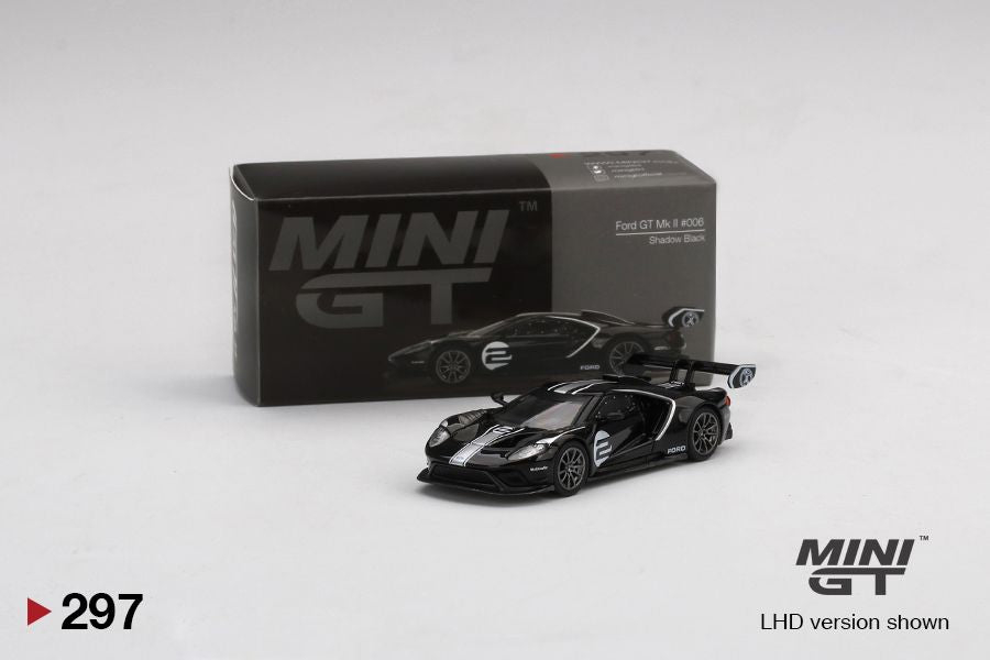 1/64 Mini GT #297 Ford GT MK II #2 Shadow Black Limited Edition mgt00297