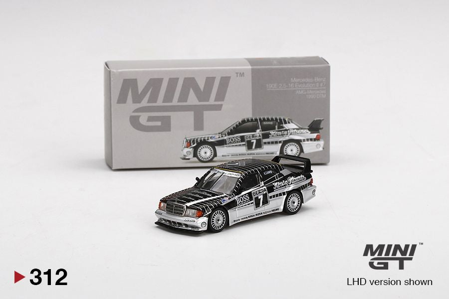1/64 Mini GT #312 Mercedes-Benz 190E 2.5-16 Evolution II #7 AMG-Mercedes 1990 DTM Limited Edition mgt00312