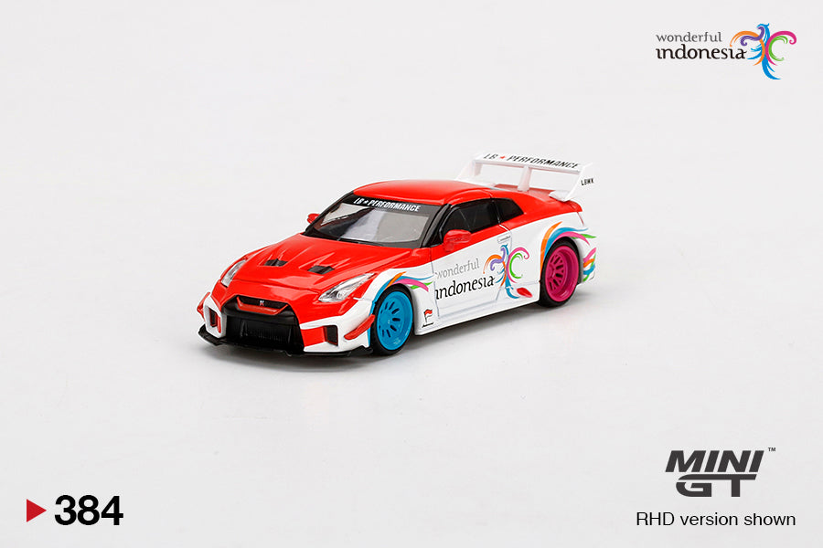 1/64 Mini GT #384 Indonesia Exclusive LB-Silhouette WORKS GT NISSAN 35GT-RR Ver.1 Wonderful Indonesia Limited Edition mgt00384