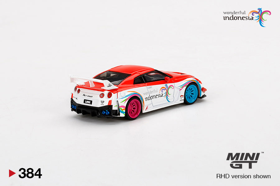 1/64 Mini GT #384 Indonesia Exclusive LB-Silhouette WORKS GT NISSAN 35GT-RR Ver.1 Wonderful Indonesia Limited Edition mgt00384