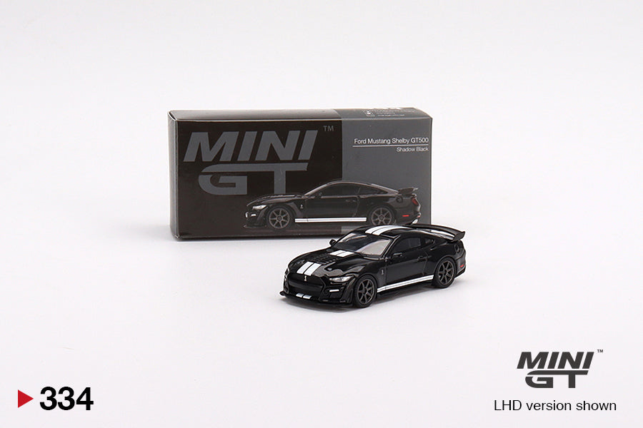 1:64 Mini GT #334 Ford Mustang Shelby GT500 Shadow Black Limited Edition mgt00334