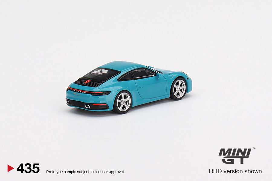 1/64 Mini GT #435 Porsche 911 (992) Carrera S Miami Blue Limited Edition mgt00435