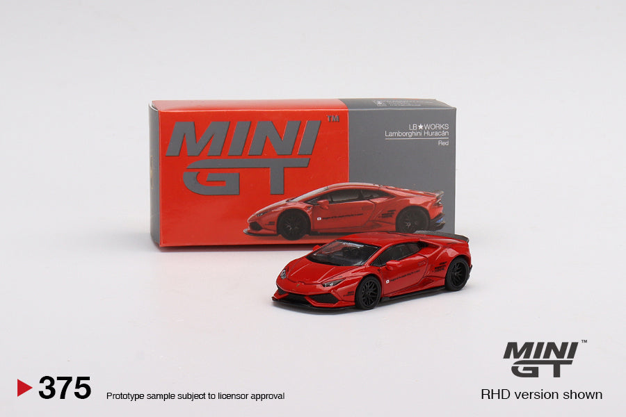 1/64 Mini GT #375 LB★WORKS Lamborghini Huracan ver. 2 Red Limited Edition mgt00375