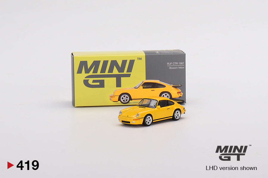 1:64 Mini GT #419 RUF CTR 1987 Blossom Yellow Limited Edition mgt00419