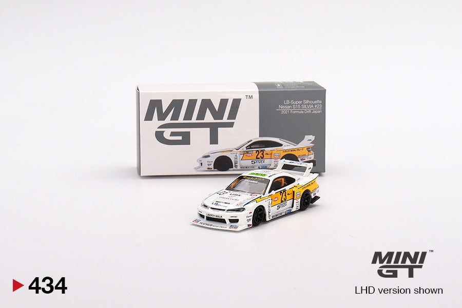 1/64 Mini GT #434 LB-Super Silhouette Nissan S15 SILVIA #23 2021 Formula Drift Japan Limited Edition mgt00434