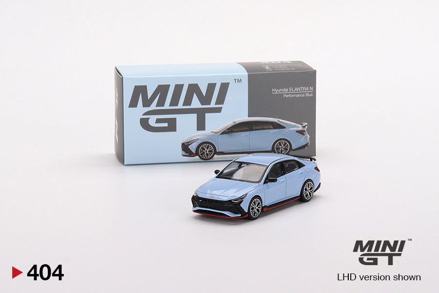 1:64 Mini GT #404 Hyundai Elantra N Performance Blue Limited Edition mgt00404
