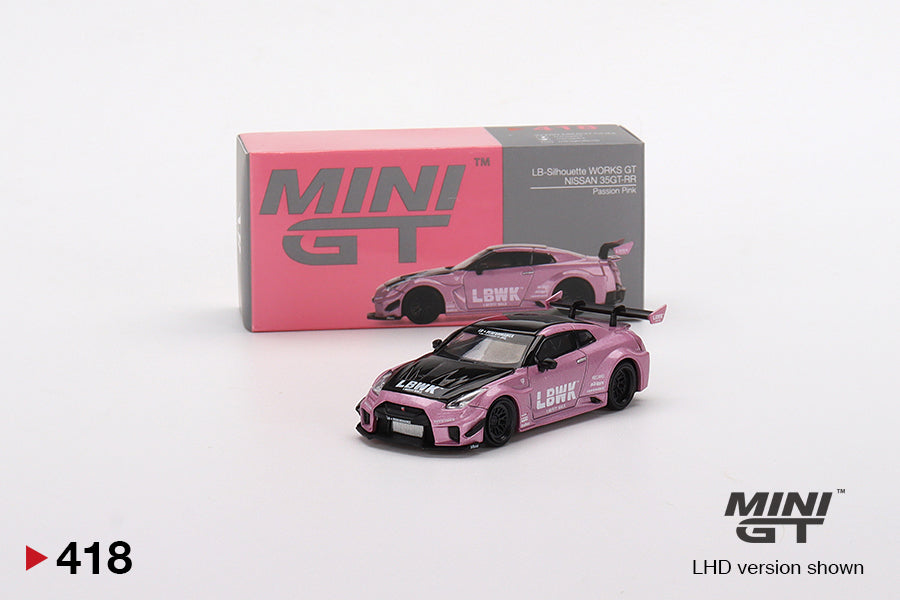 1:64 Mini GT #418 LB-Silhouette WORKS GT NISSAN 35GT-RR Ver.2 Passion Pink Limited Edition mgt00418