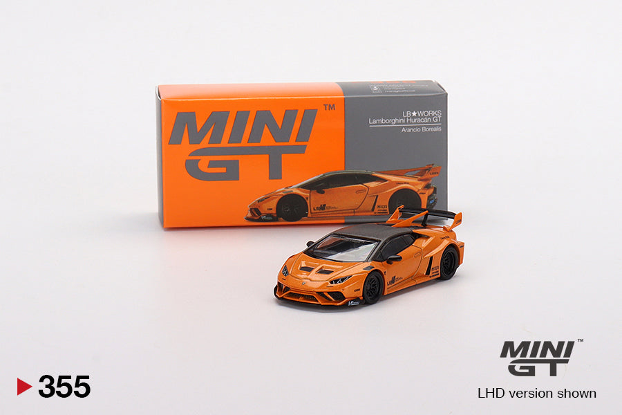 1:64 Mini GT #355 LB★WORKS Lamborghini Huracán GT Arancio Borealis Limited Edition MGT00355