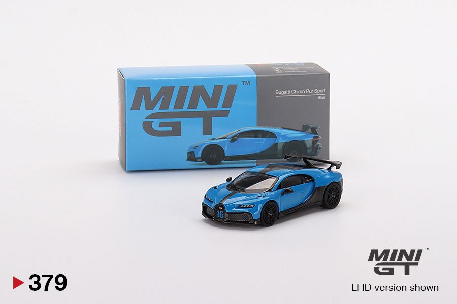 1/64 Mini GT #379 Bugatti Chiron Pur Sport Blue Limited Edition mgt00379