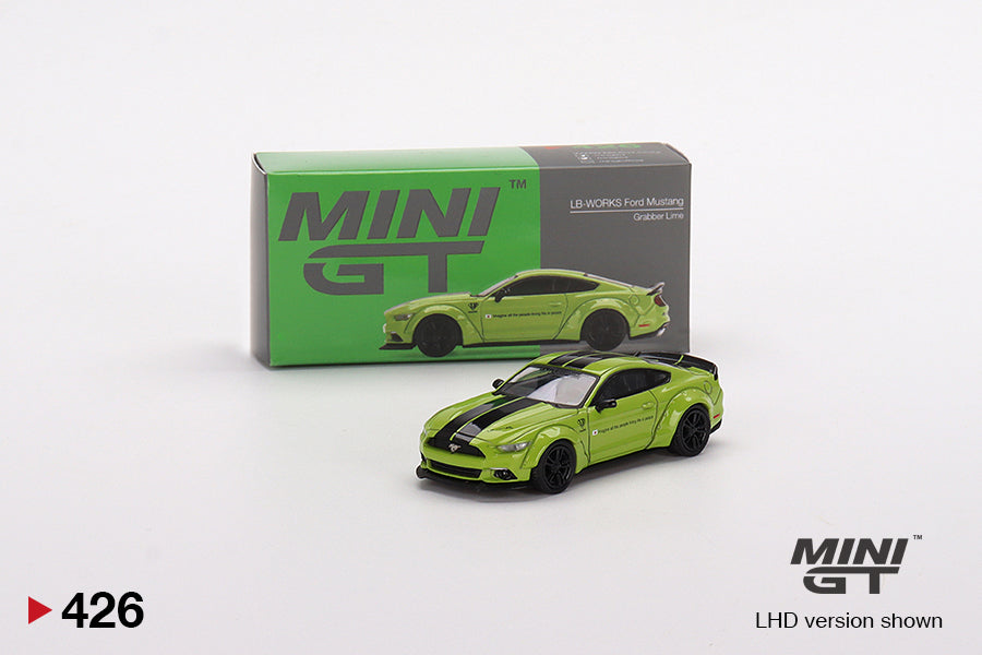 1:64 Mini GT #426 LB-WORKS Ford Mustang Grabber Lime Limited Edition mgt00426