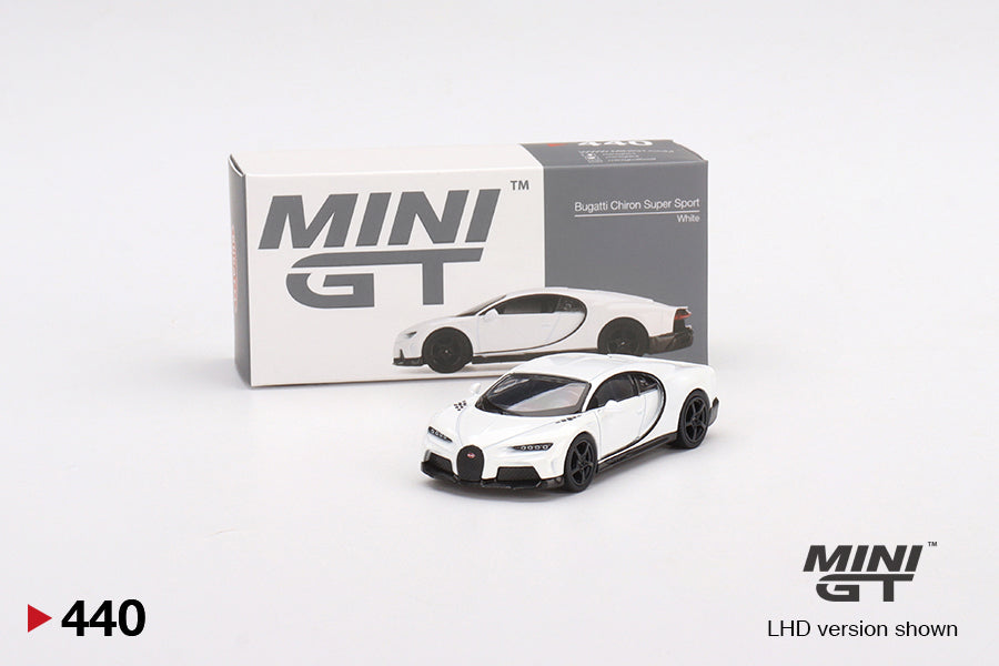 1:64 Mini GT #440 Bugatti Chiron Super Sport White Limited Edition mgt00440