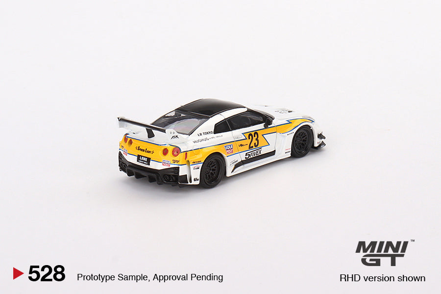 1/64 Mini GT #528 NISSAN LB-Silhouette WORKS GT 35GT-RR Ver.1 LB Racing – White Limited Edition mgt00528