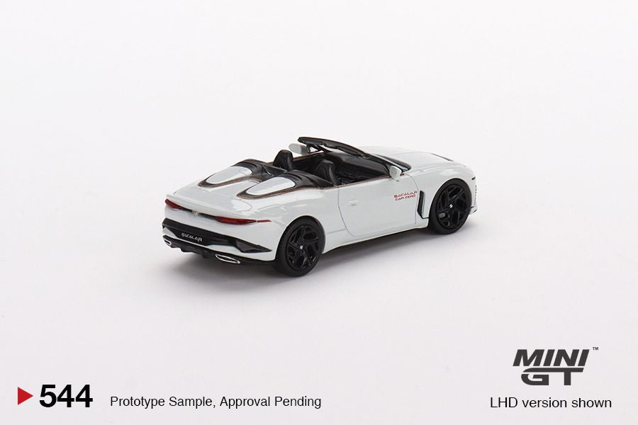 1/64 Mini GT #544 Bentley Mulliner Bacalar Car Zero White Limited Edition mgt00544