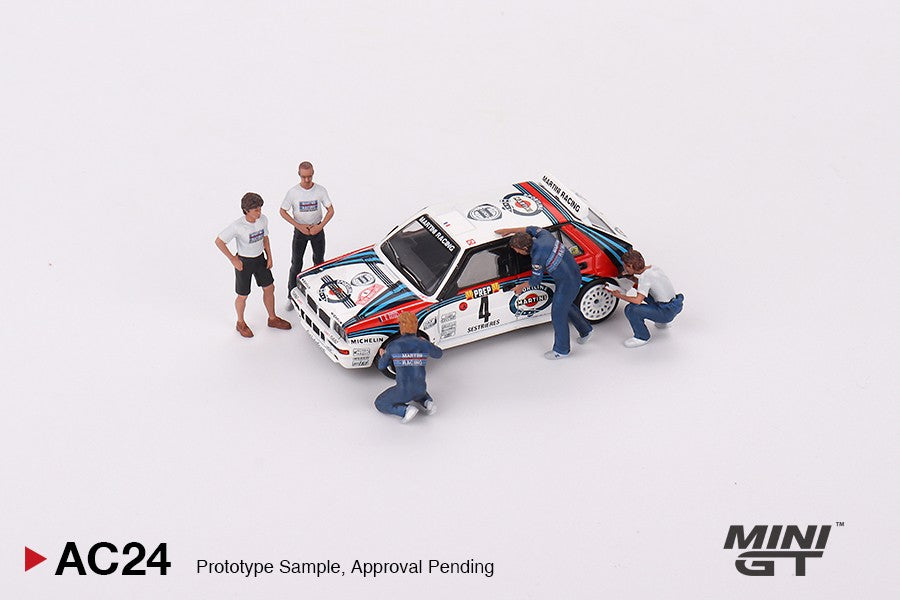1:64 Mini GT Figurine Martini Racing WRC Set of 5 Figures MGTAC24