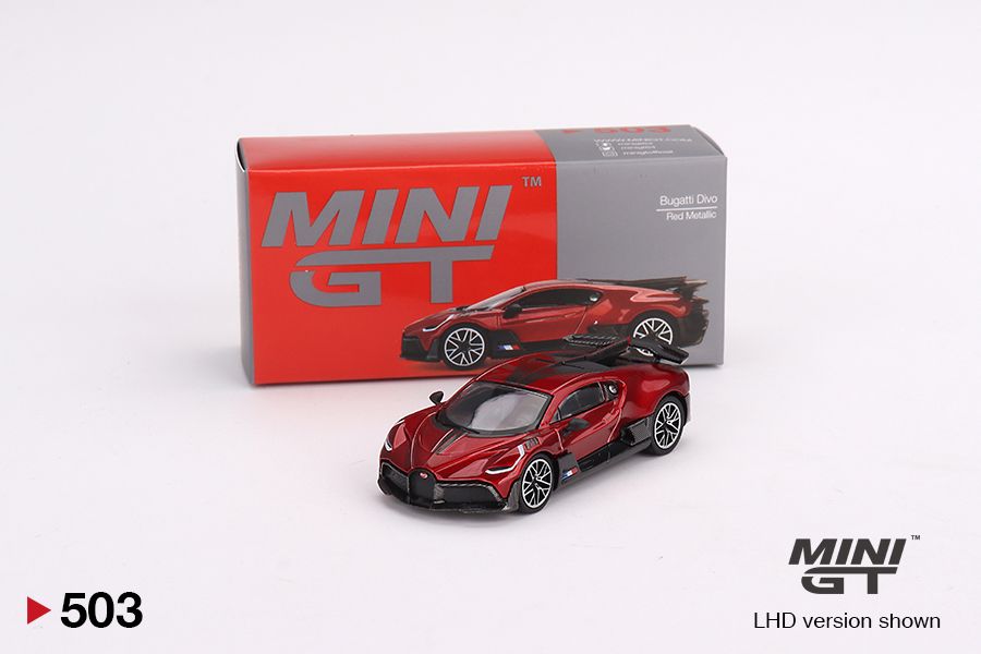 1:64 Mini GT #503 Bugatti Divo (Red Metallic) Limited Edition mgt00503
