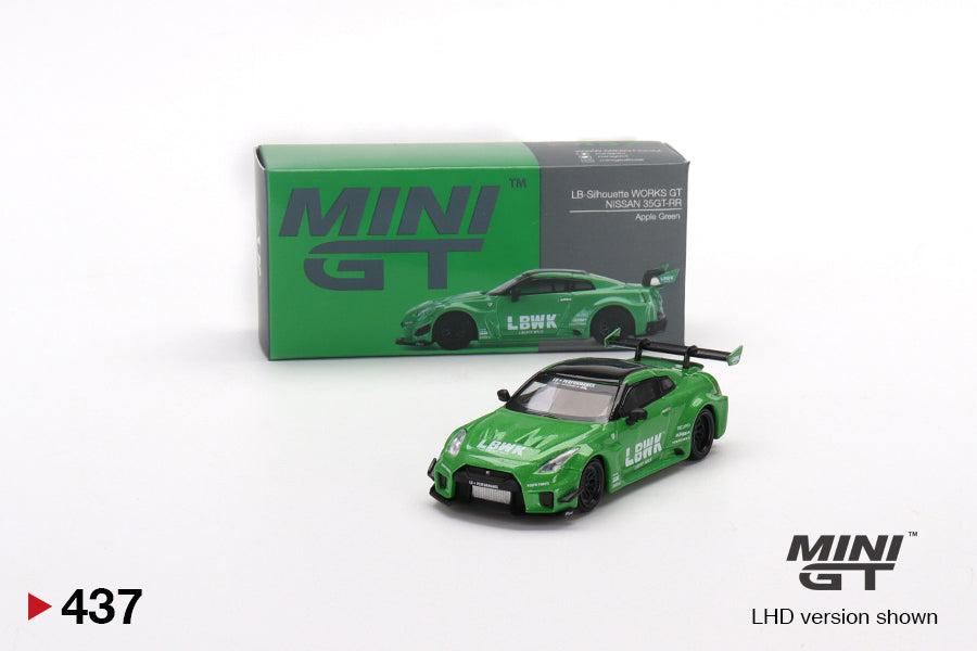 1:64 Mini GT #437 LB-Silhouette WORKS GT NISSAN 35GT-RR Ver.2 Apple Green Limited Edition mgt00437