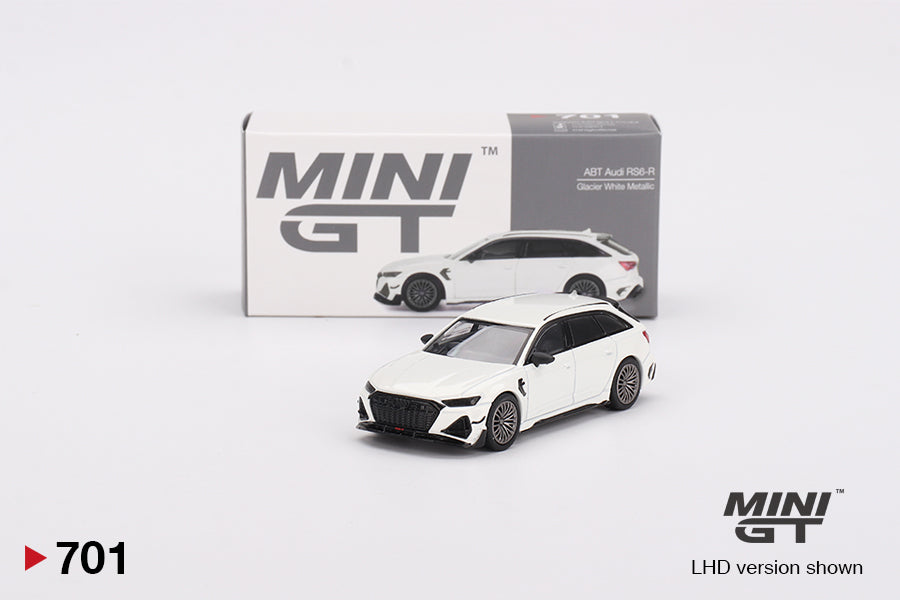 1/64 Mini GT#701 Audi ABT RS6-R Glacier White Metallic Limited Edition mgt00701