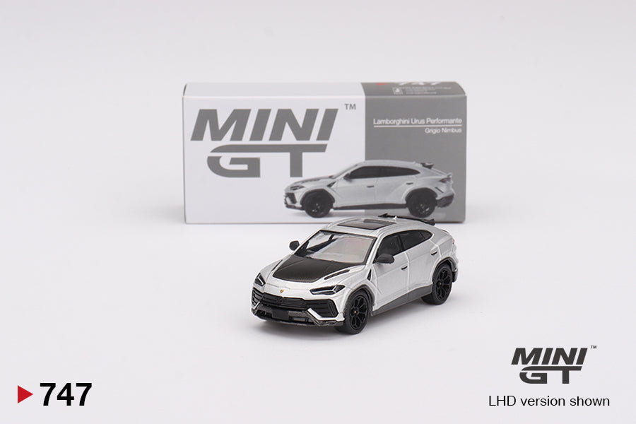 1/64 Mini GT #747 Lamborghini Urus Performante Grigio Nimbus Limited Edition mgt00747