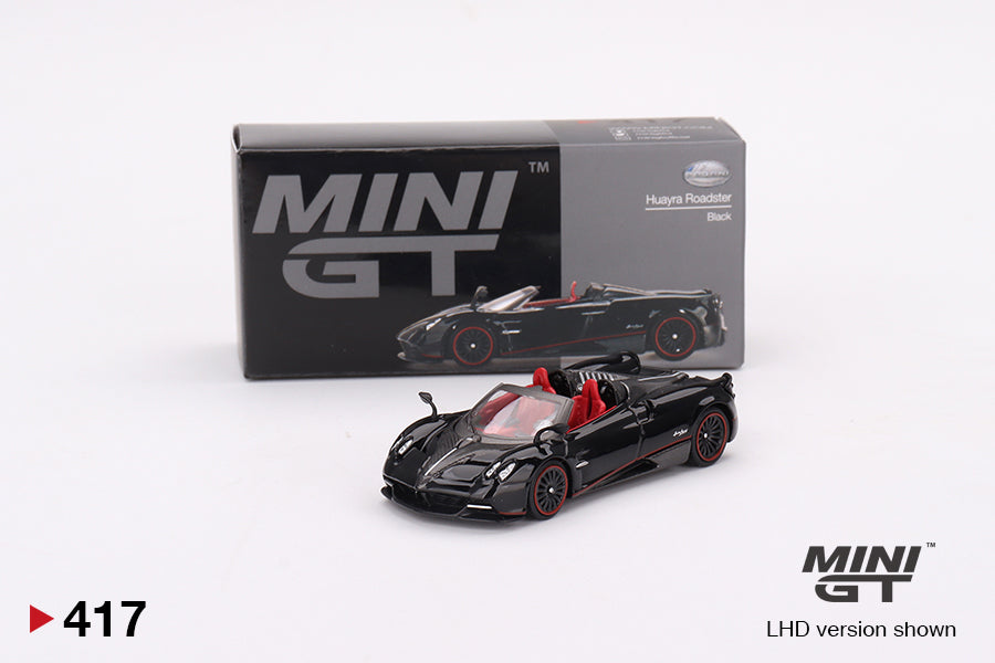 1/64 Mini GT #417 Pagani Huayra Roadster Black Limited Edition mgt00417