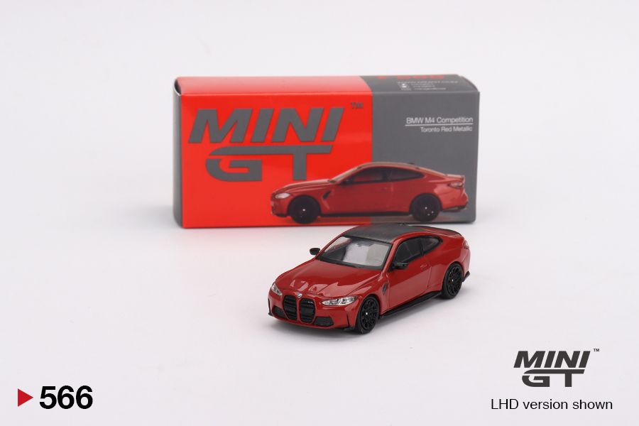 1:64 Mini GT #566 BMW M4 Competition (G82) Toronto Red Metallic Limited Edition MGT00566