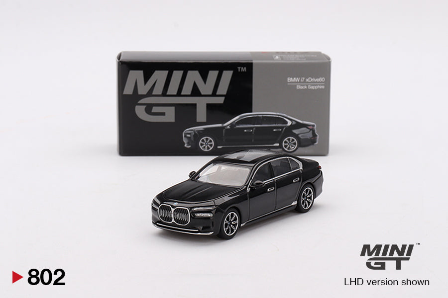 1/64 Mini GT#802 BMW i7 eDrive50 Black Sapphire Limited Edition mgt00802