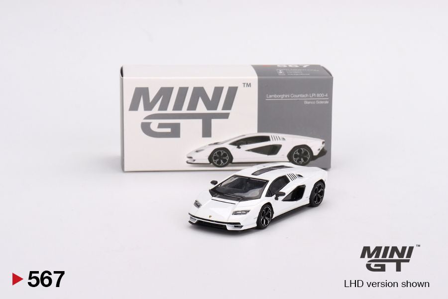 1/64 Mini GT #567 Lamborghini Countach LPI 800-4 Bianco Siderale Limited Edition mgt00567