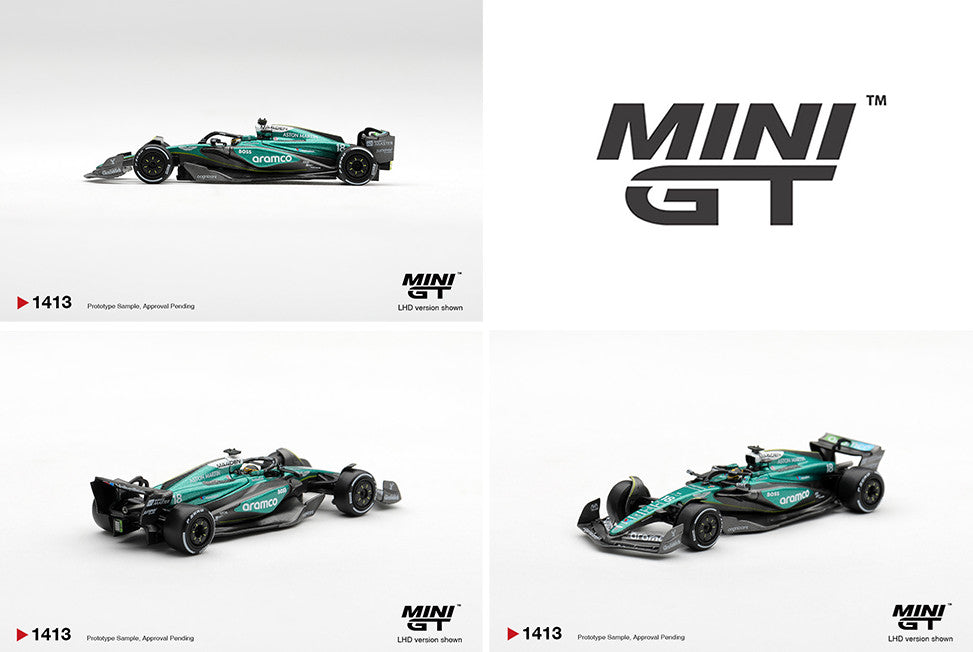 Pre-Order | 1:64 Mini GT #1413 Aston Martin AMR24 #18 Lance Stroll 2024 F1 Las Vegas GP Limited Edition MGT01413