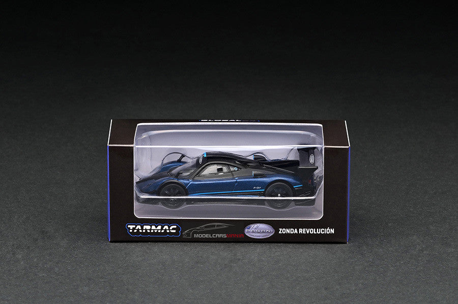 1:64 Tarmac Works Pagani Zonda Revolución Blue Metallic Limited Edition T64G-TL016-BL