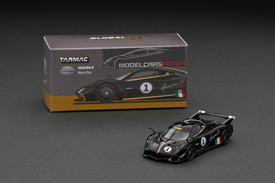 1:64 Tarmac Works Pagani Huayra R Nero Oro Limited Edition T64G-TL035-BK