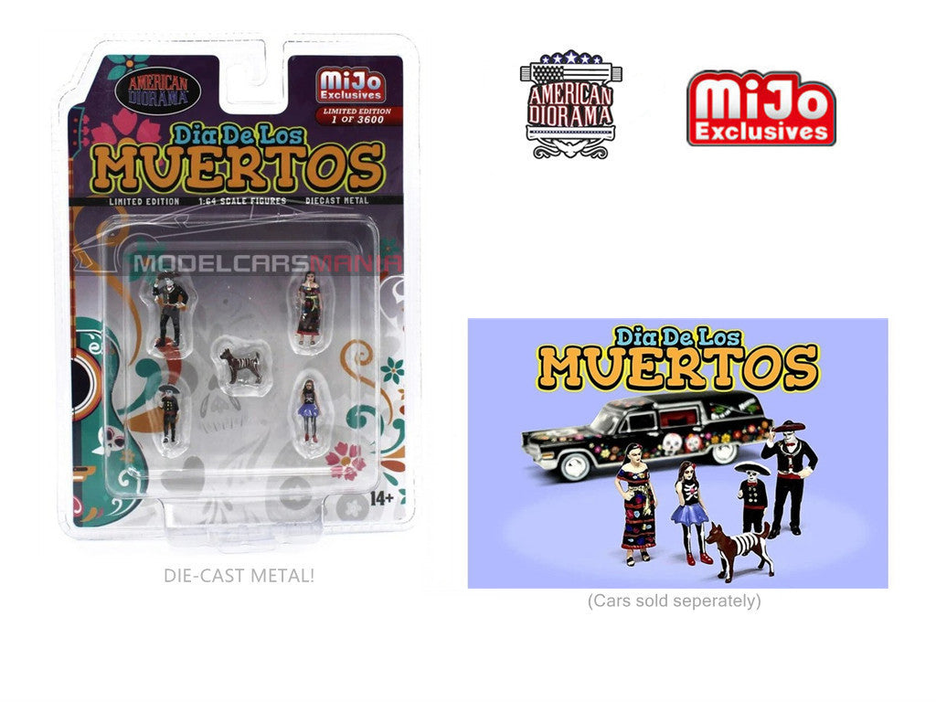 American Diorama 1:64 Mijo Exclusive Dia De Los Muertos Family Figure Set Limited Edition AD-76509MJ