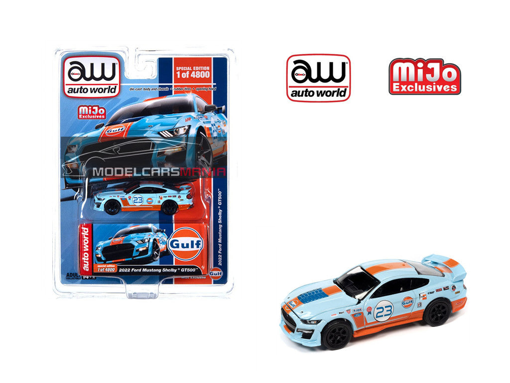 1:64 Auto World 2022 Ford Mustang Shelby GT500 GULF Limited Edition CP8052