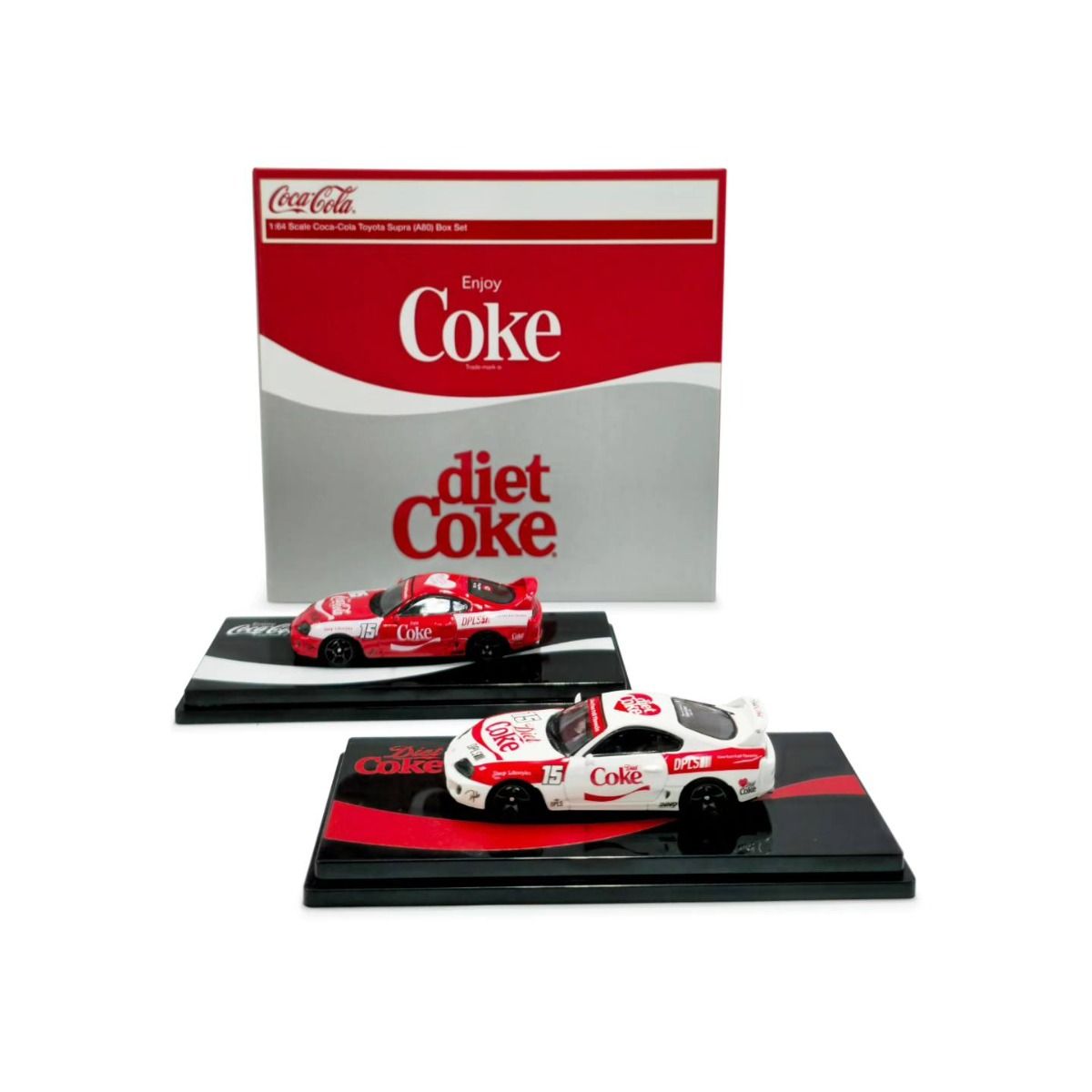 1:64 INNO64 x DPLS "Coca-Cola" Toyota Supra A80 2 Car Limited Set Limited Edition COKE117