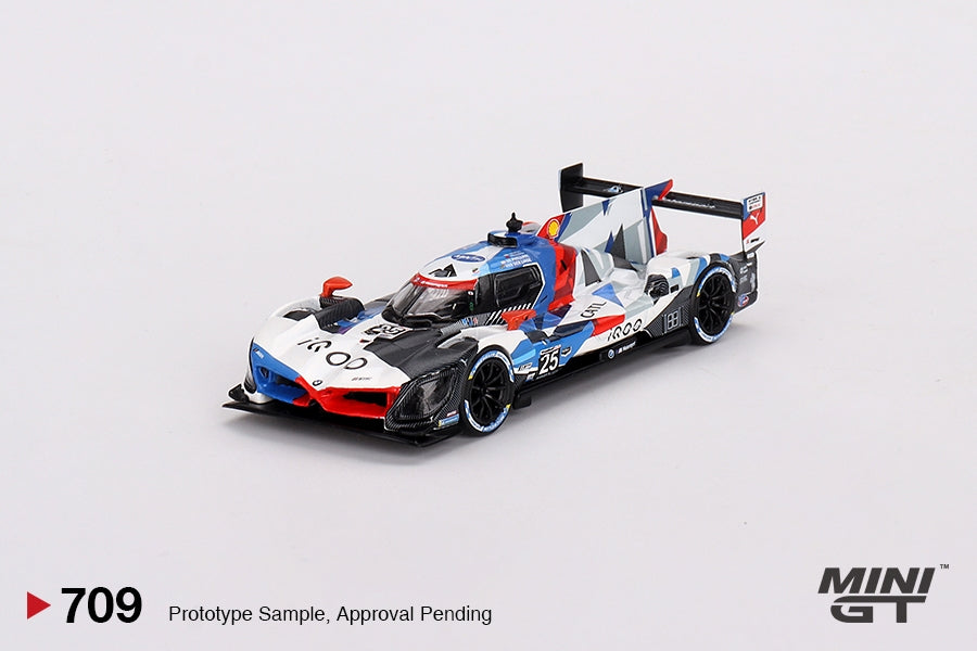 1/64 Mini GT #709 BMW M Hybrid V8 #25 BMW M Team RLL 2023 IMSA Sebring 12 Hrs 2nd Place Limited Edition mgt00709