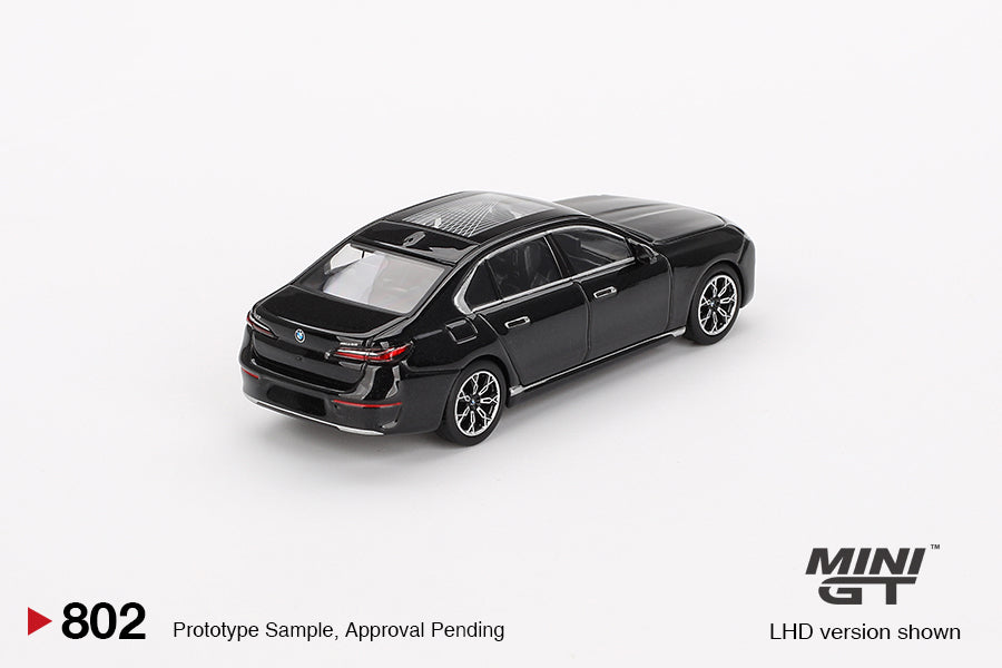 1/64 Mini GT#802 BMW i7 eDrive50 Black Sapphire Limited Edition mgt00802