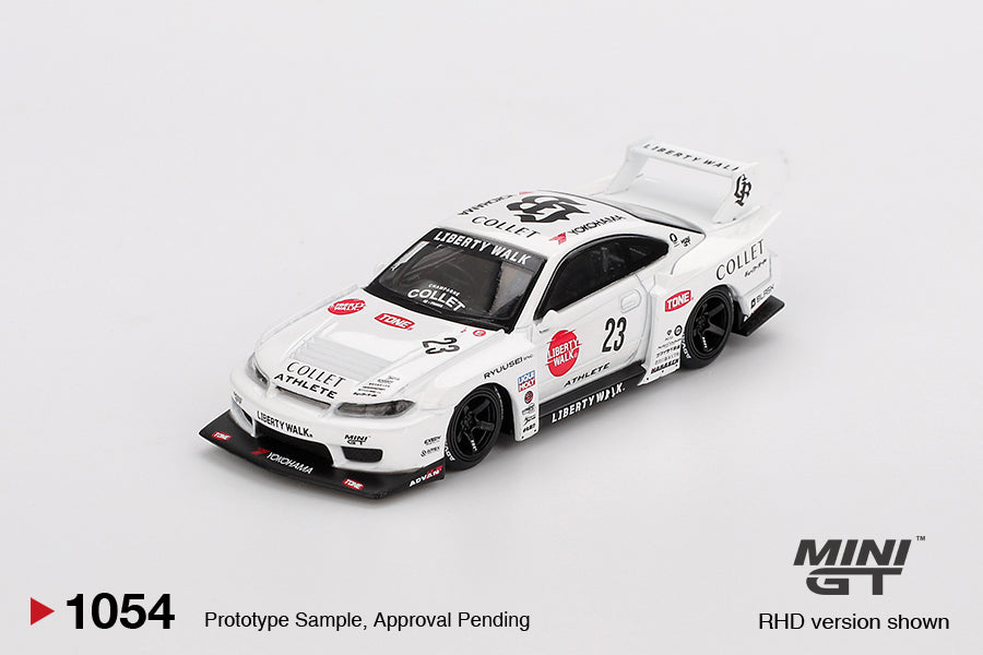 1:64 Mini GT #1054 Nissan LB-Super Silhouette S15 SILVIA ATHLETE White Limited Edition mgt01054