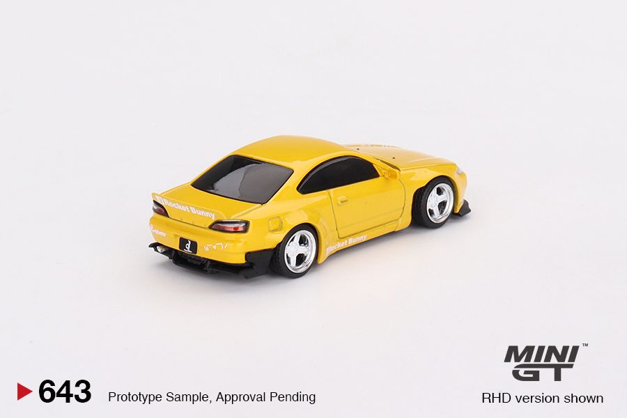 1:64 Mini GT #643 Nissan Silvia (S15) Rocket Bunny Bronze Yellow Limited Edition MGT00643