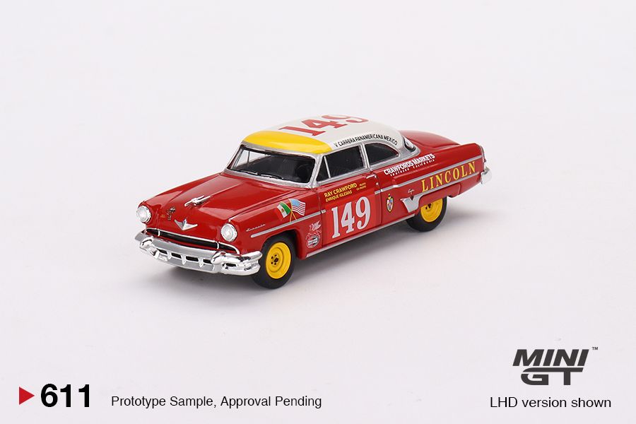 1:64 Mini GT #611 Lincoln Capri 1954 Carrera Panamericana #149 Class Winner  Limited Edition mgt00611