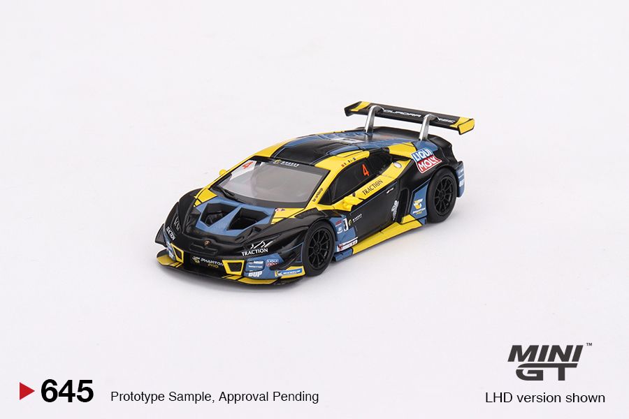 1/64 Mini GT #645 Lamborghini Huracan GT3 EVO #4 2022 Macau GP Cup 3rd Place Limited Edition mgt00645