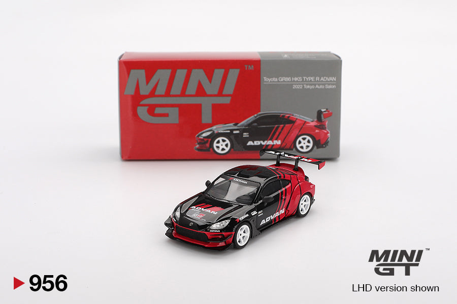 1:64 Mini GT #956 Toyota GR86 HKS TYPE R ADVAN – 2022 Tokyo Auto Salon Limited Edition mgt00956