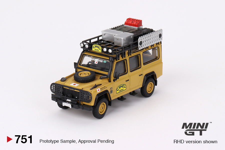 1/64 Mini GT #751 Land Rover Defender 110 1989 Camel Trophy Amazon Team Japan Limited Edition mgt00751