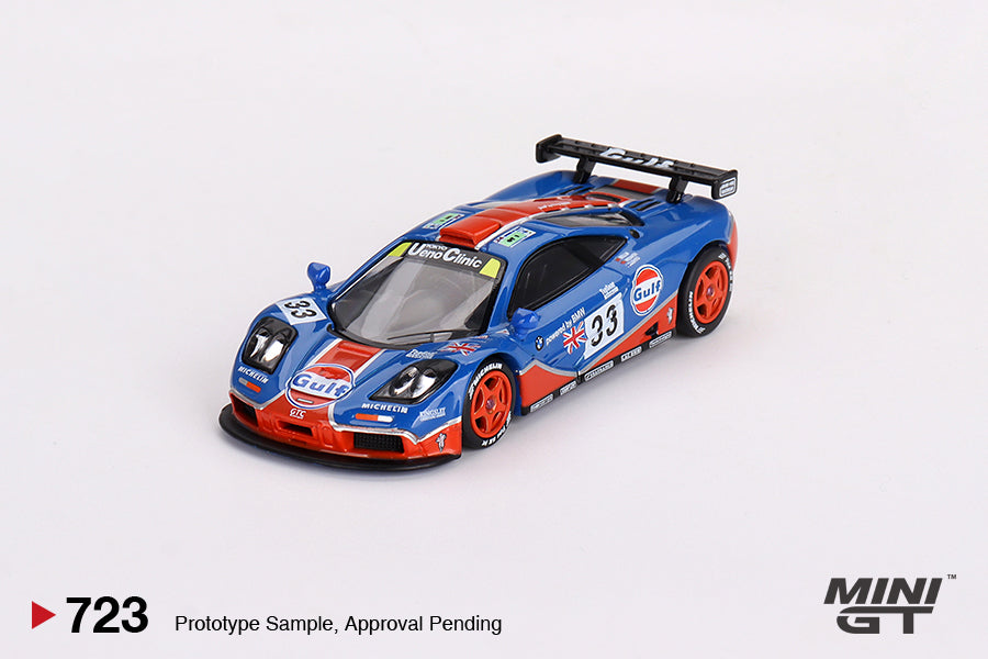 1:64 Mini GT #723 McLaren F1 GTR #33 1996 Le Mans 24Hr GULF Limited Edition mgt00723