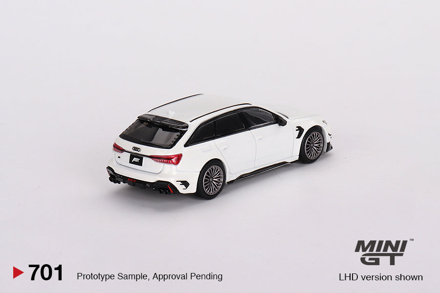 1/64 Mini GT#701 Audi ABT RS6-R Glacier White Metallic Limited Edition mgt00701