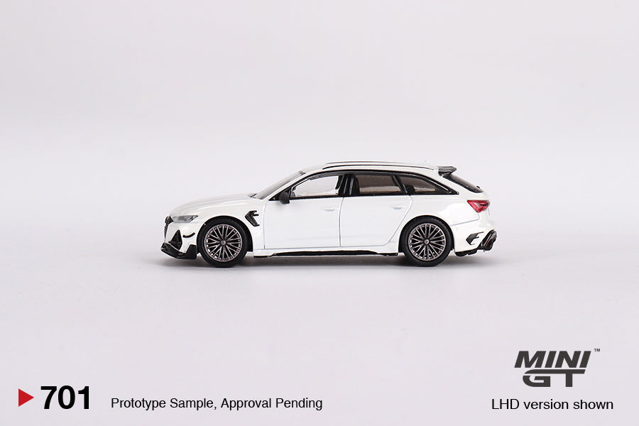 1/64 Mini GT#701 Audi ABT RS6-R Glacier White Metallic Limited Edition mgt00701