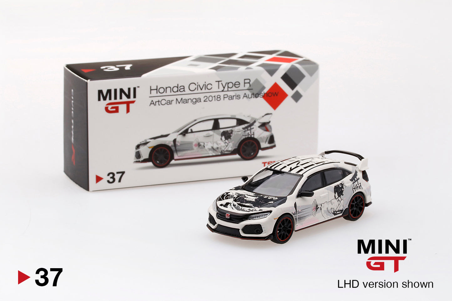 1:64 Mini GT #37 Honda Civic Type R (FK8) ArtCar Manga 2018 Paris Auto Show Limited Edition mgt00037