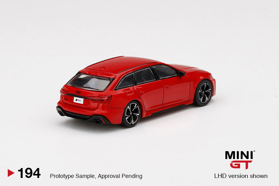 1:64 Mini GT #194 Audi RS6 Avant Red Limited Edition mgt00194